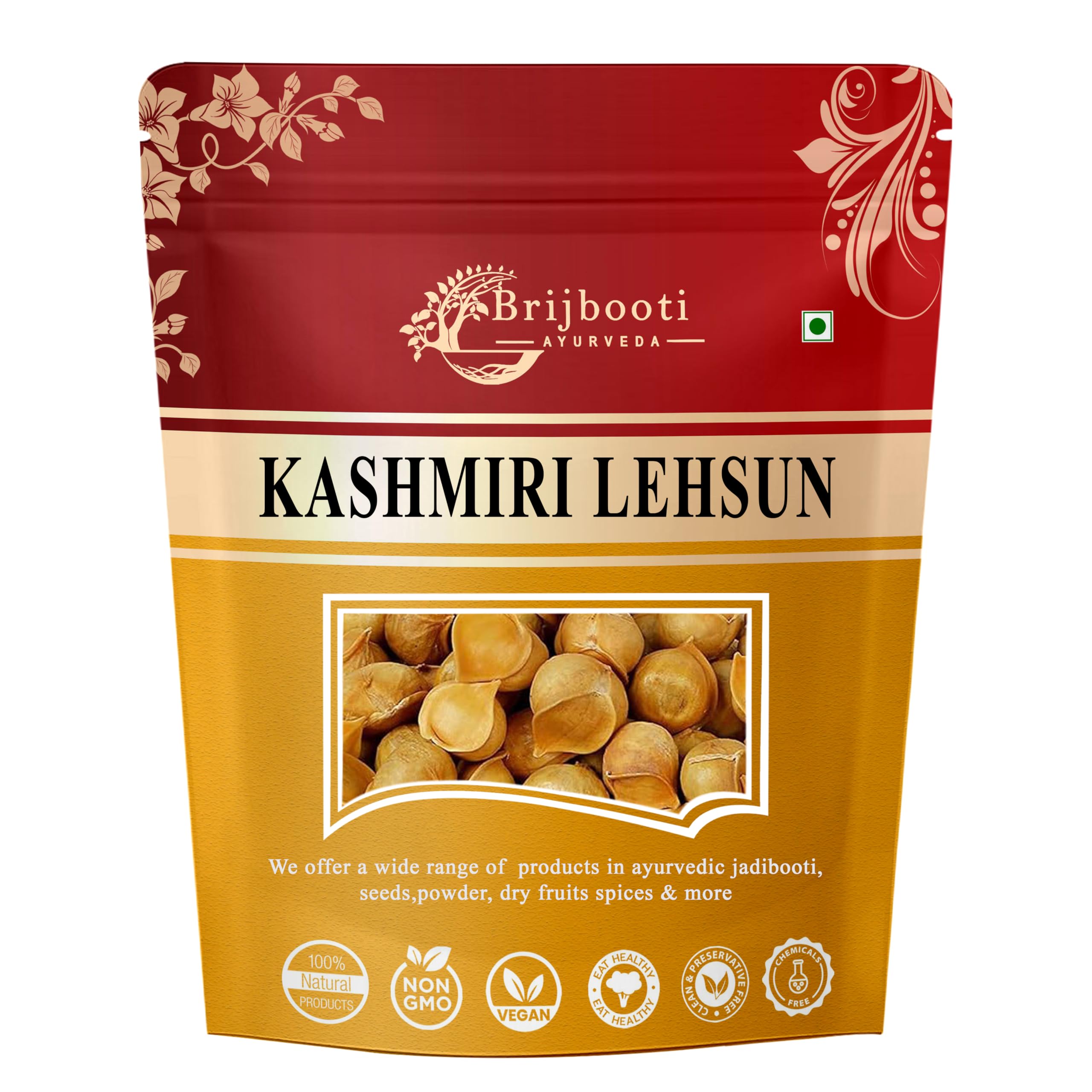 BrijBooti Kashmiri Garlic (Lehsun) - 100 Gm |100% Fresh & Natural Organic Single Clove Garlic |Snow Mountain Garlic | Allium Sativum - Box Pack (B0CLH2N19L) Amazon Price History, Amazon Price Tracker