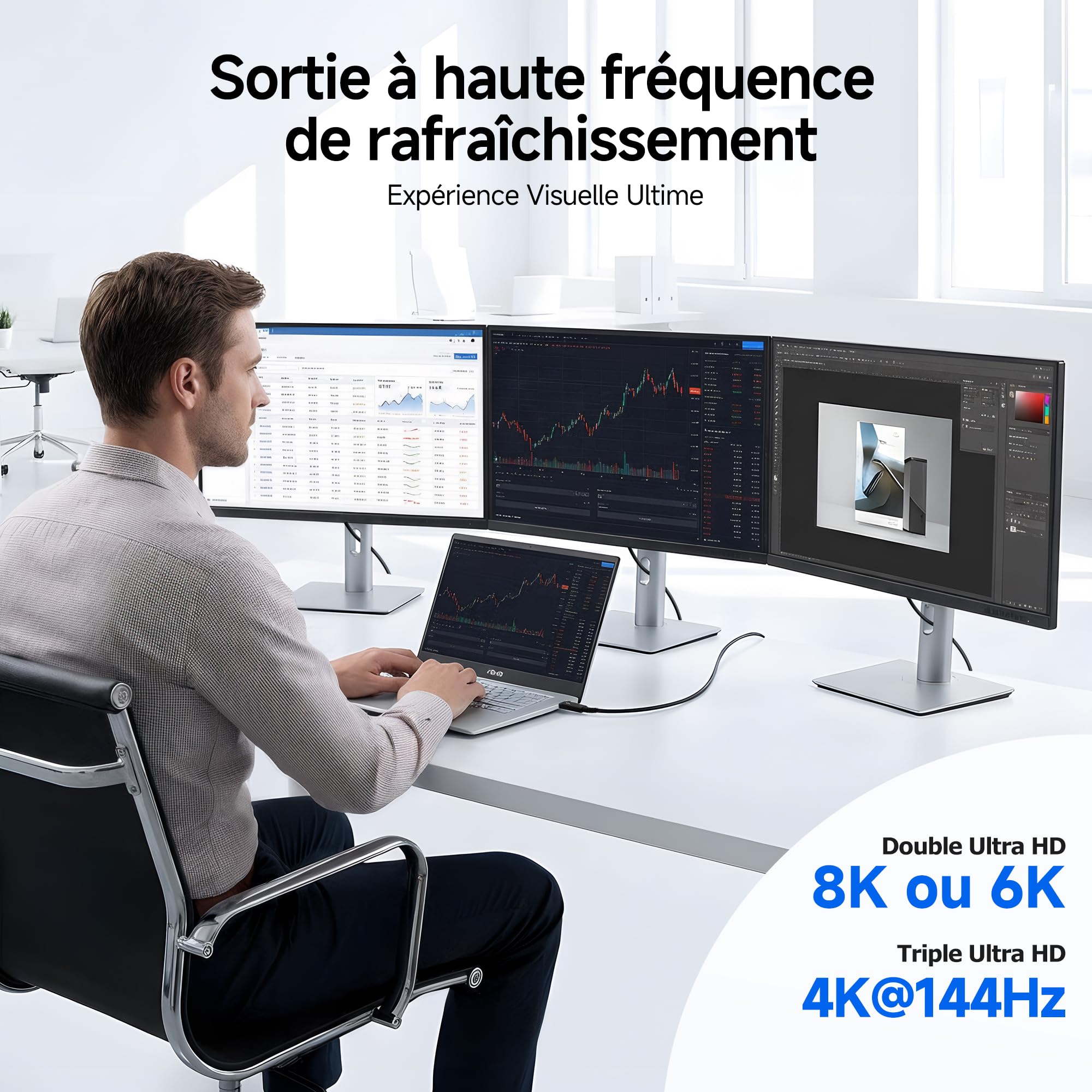 Cable Matters [Certifié Intel Câble Thunderbolt 5 Actif 2 m, 80 Gbit/s (Boost 120 Gbit/s), 240 W USB-C PD 3.1, Vidéo 8K, Compatible Thunderbolt 4/3, USB4 et USB-C