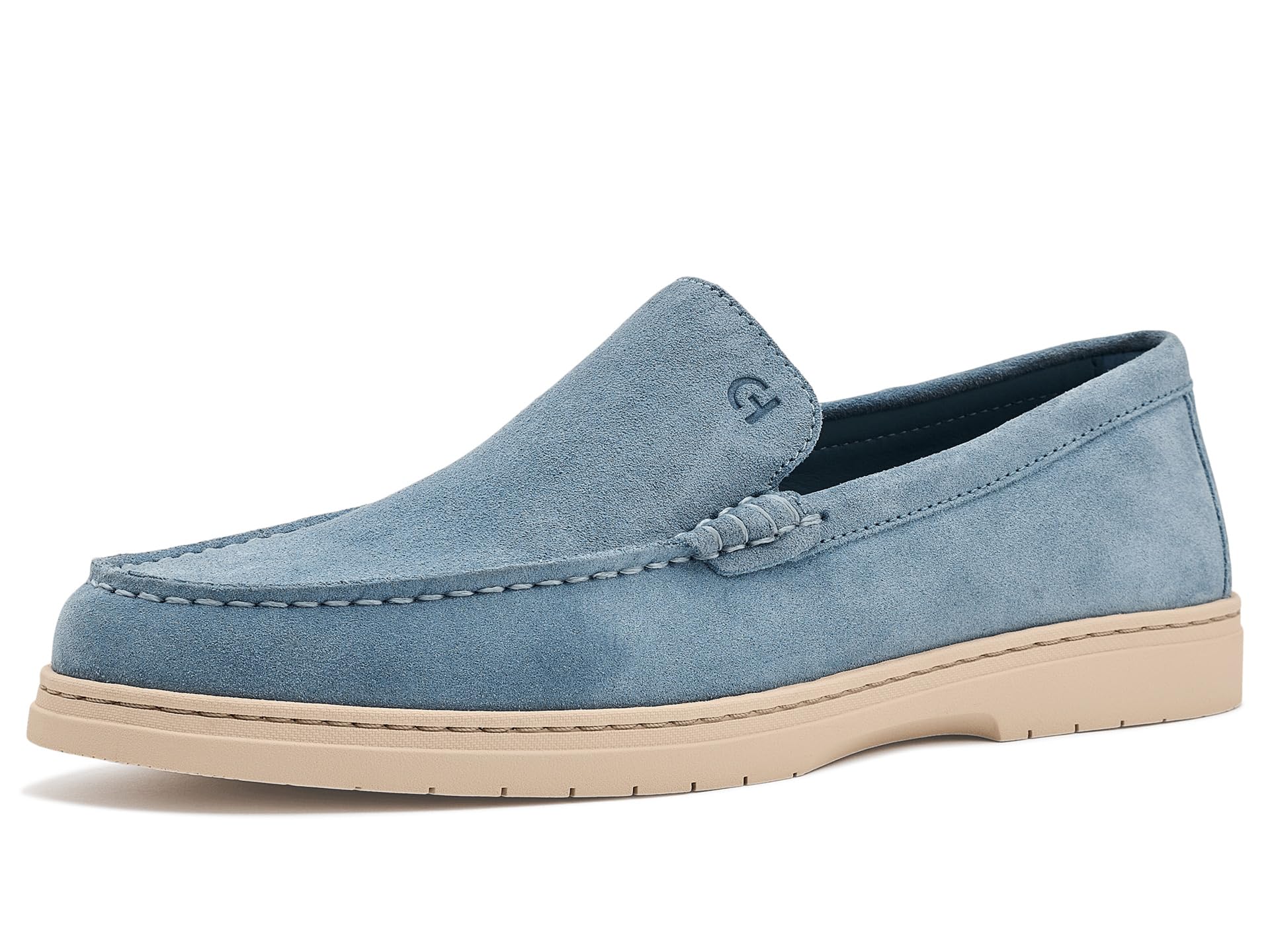 Cole Haan Men's Greenwich Grand Venetian Loafer, Dusty Blue Suede/Ivory, 10.5-M UK
