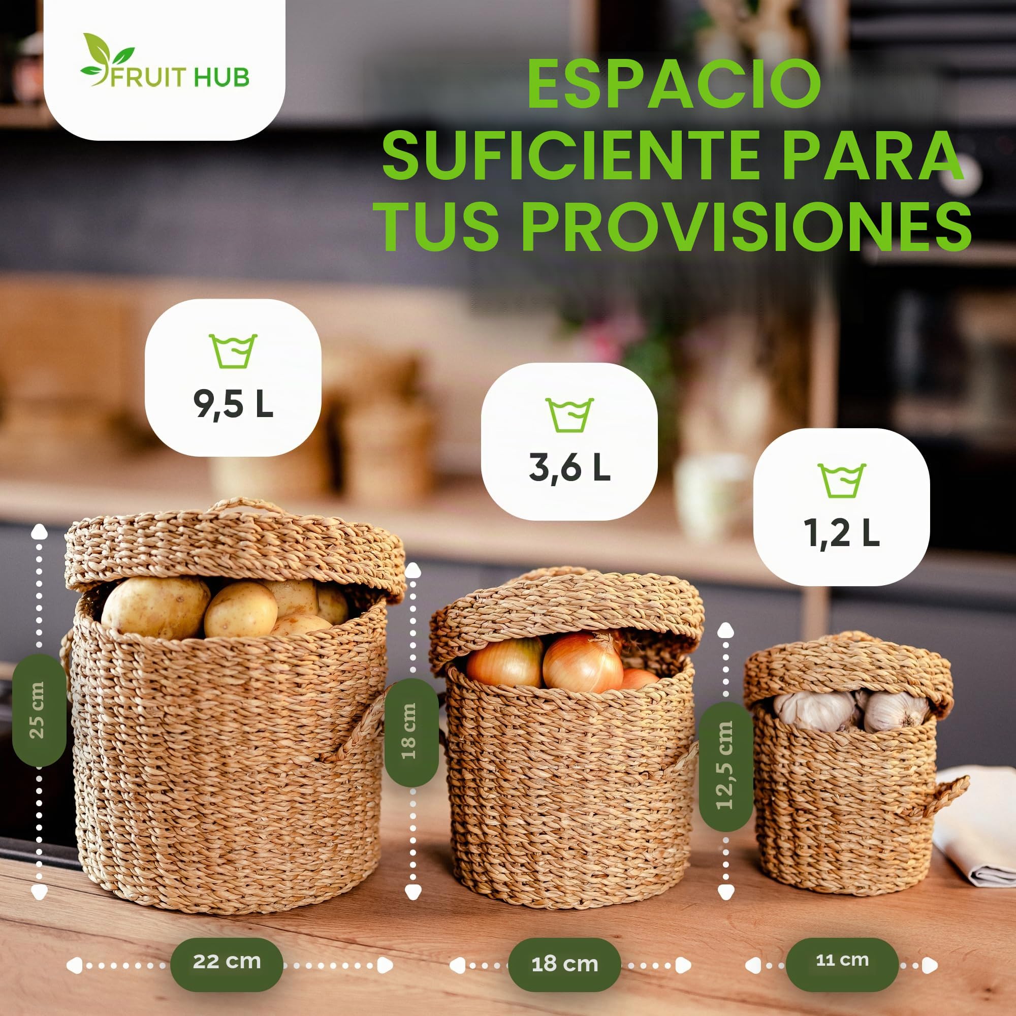 caja de almacenamiento de patatas y cebolla, olla de cebolla, cesta de verduras