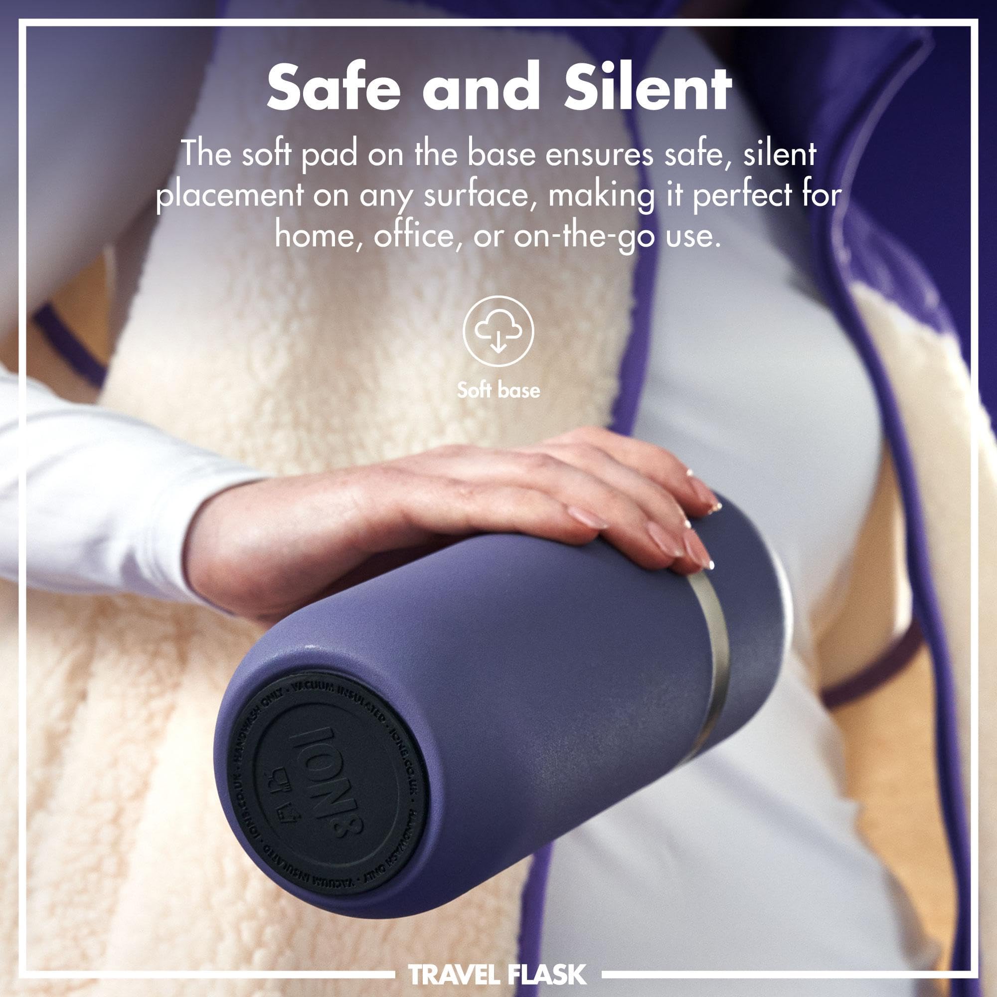 ION8 Vacuum Insulated ThermoShield Flask for Hot Drinks or Cold Drinks Large Insulated Mug, 2 Cups Capacity, Magnetic Cap - Image 4
