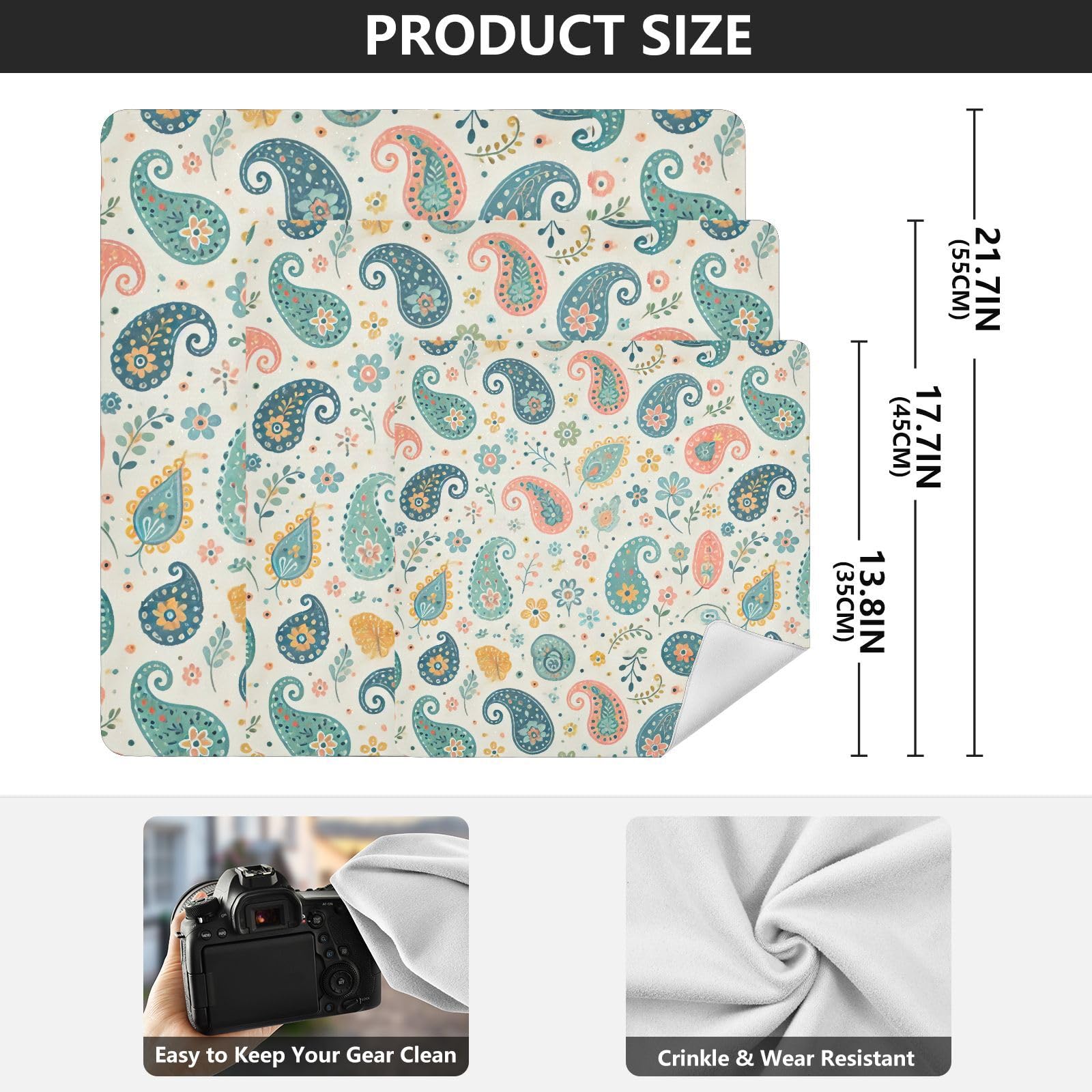ODAWA Floral Paisley Blue 17.7
