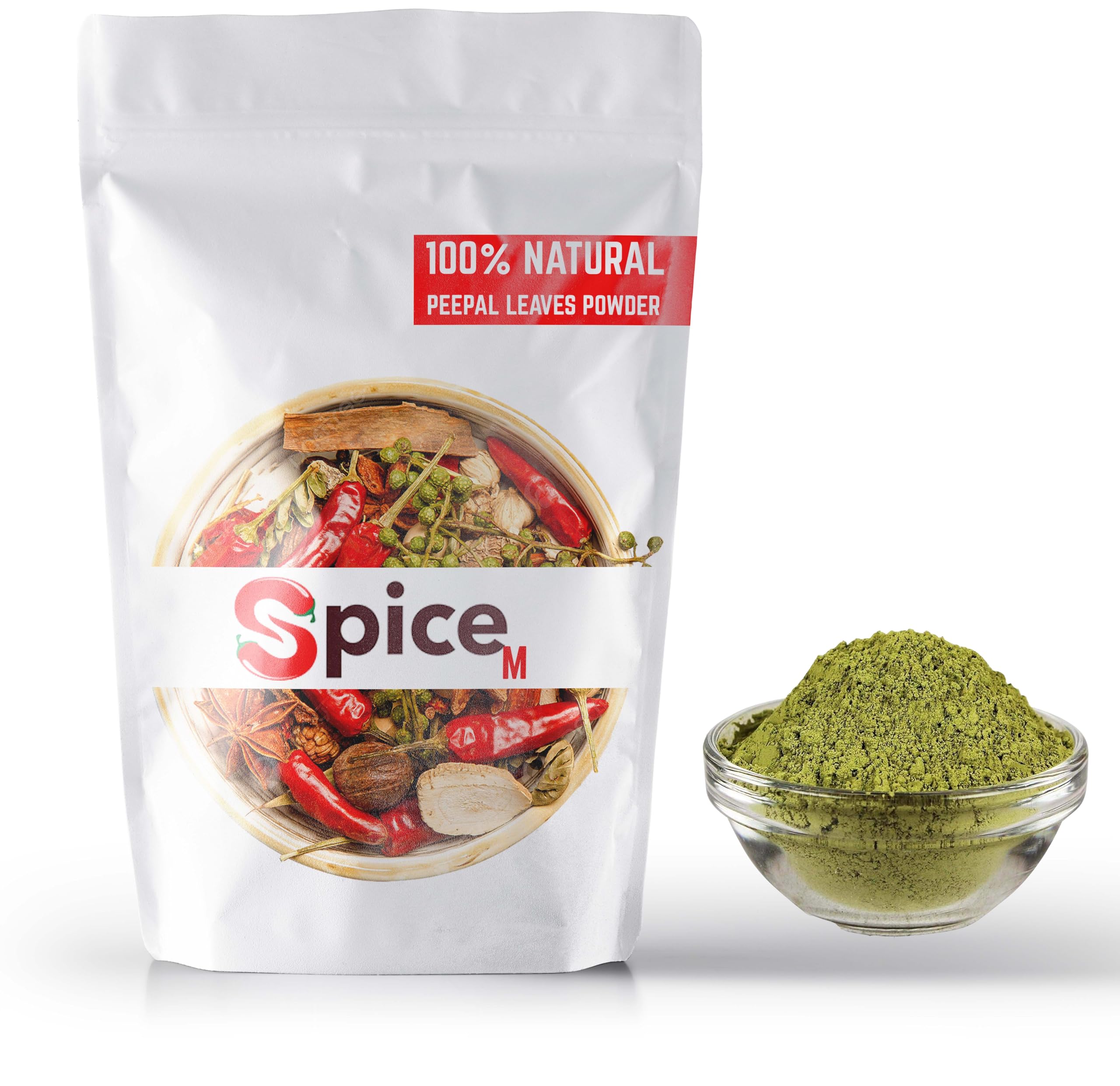 Spice-M, Sun Dried Peepal leaves powder | రావి ఆకులు | Raavi chettu Aakulu podi| ashvattha leaves powder | Bodhi tree leaves powder | pimple tree Leaves powder- Grams (500)