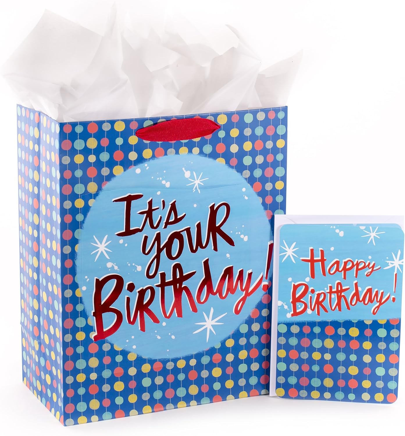 Hallmark 13" Large Birthday Gift Bag Bundle with Cards and Tissue Paper (Pack of 3) Birthday Boy and Girl