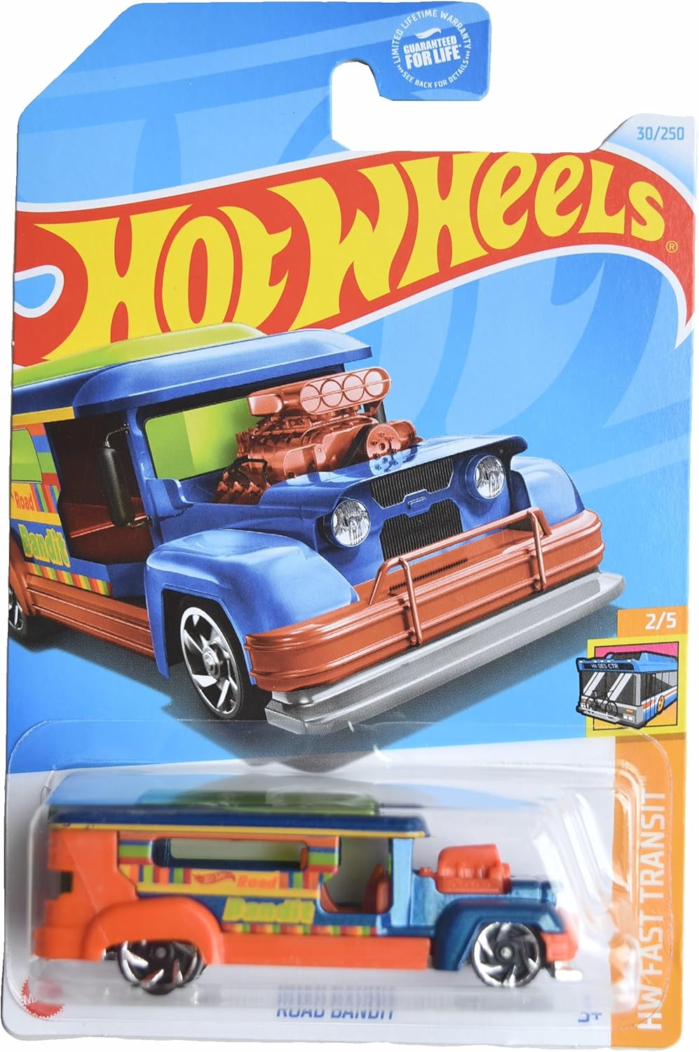 Matchbox Hot Wheels Road Bandit, HW Fast Transit 2/5 [Blue/Orange] 30/250
