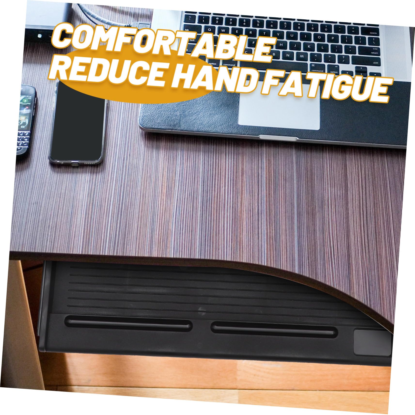 Bandeja deslizante para teclado con rieles de acero, almacenamiento de escritorio de oficina y nización de computadora, cajón ajustable para teclado para eficiencia ergonómica del espacio de trabajo
