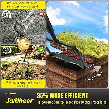 Jardineer Stirrup Hoe Garden Tool, Dutch Hoe for Weeding