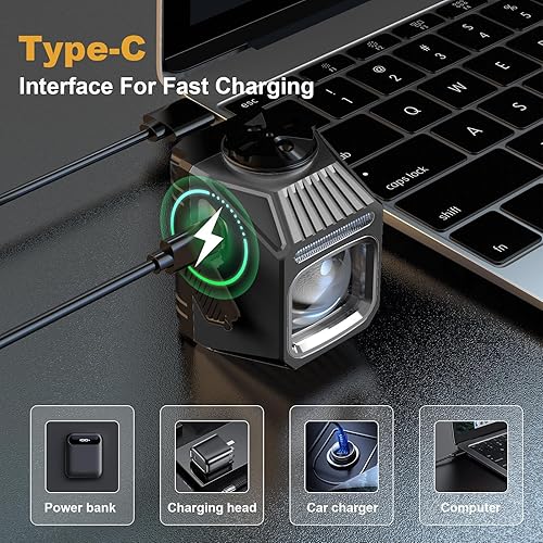 Miniatura 4 de Luces de bicicleta de 1200 lm para conducción nocturna, LED USB-C recargable IPX65 impermeable faro de bicicleta para ciclismo de montaña y carretera