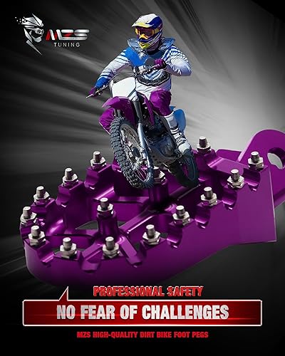 Miniatura 30 de MZS Estriberas de motocross anchas negras compatibles con KX250 KX450 KX250F KX450F KX250X KX450X CR125 CR250 CR250 CRF150R CRF250R CRF250 RALLY