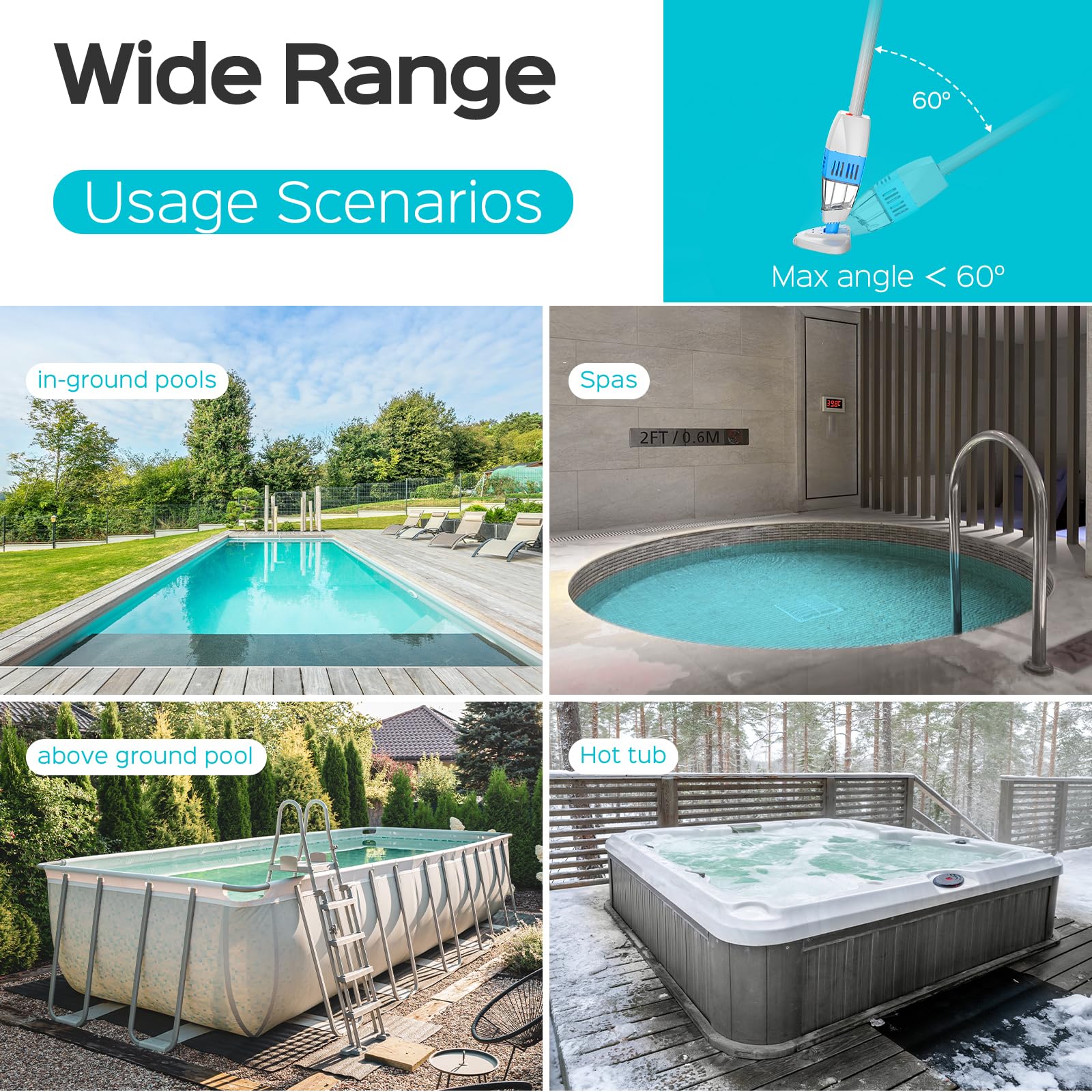 WINNY POOL CLEANER Ręczny odkurzacz basenowy - OD