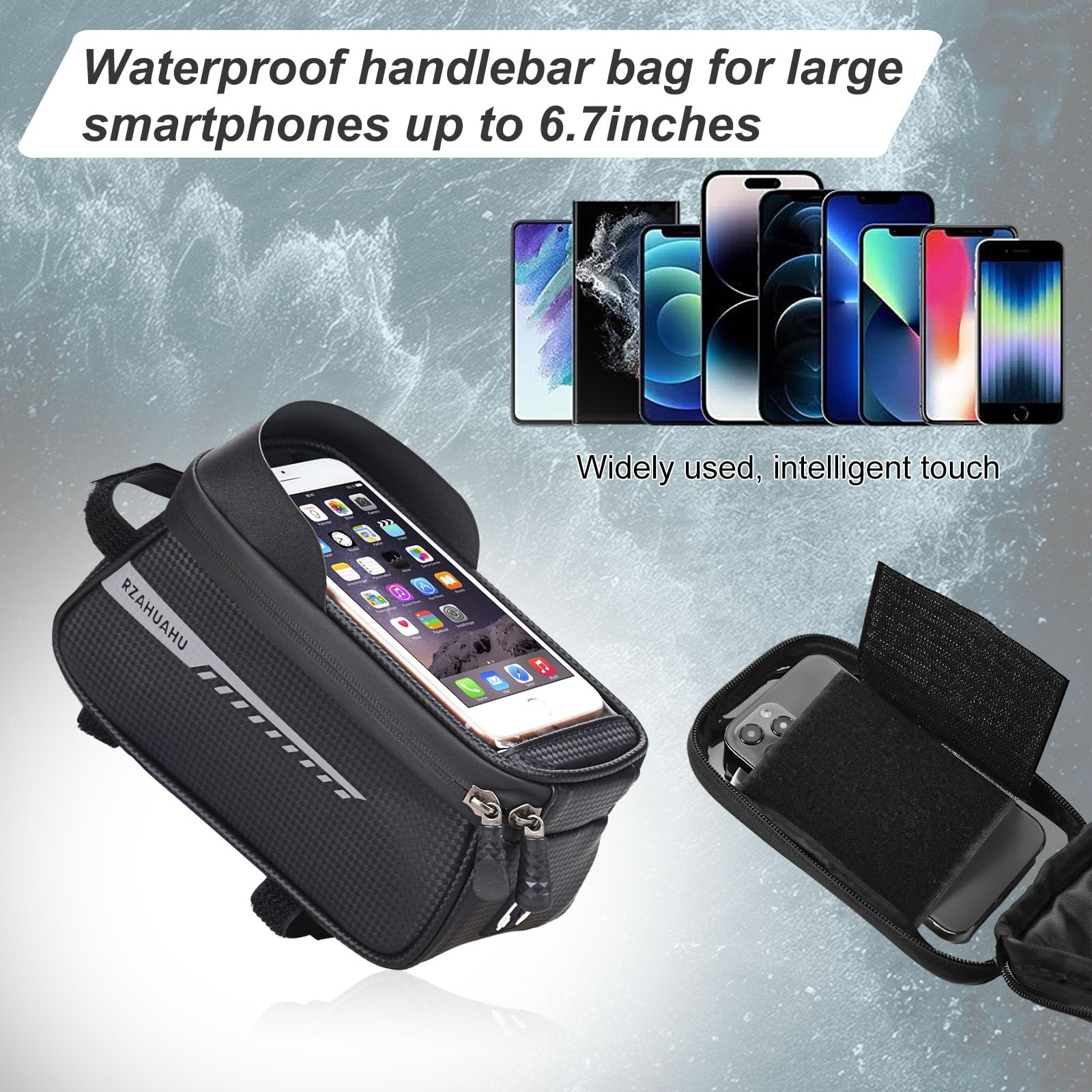 Accesorios Bicicleta ZSMJAER Bolsa Para Manillar De Bicicleta