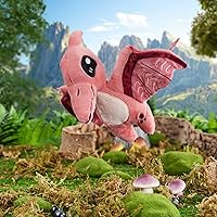 Vista 8 de TCBunny Juguete de peluche de dinosaurio bebé de 14 pulgadas, regalos para niños, niñas, cumpleaños, San Valentín, Navidad (Pterosauria, rosa)