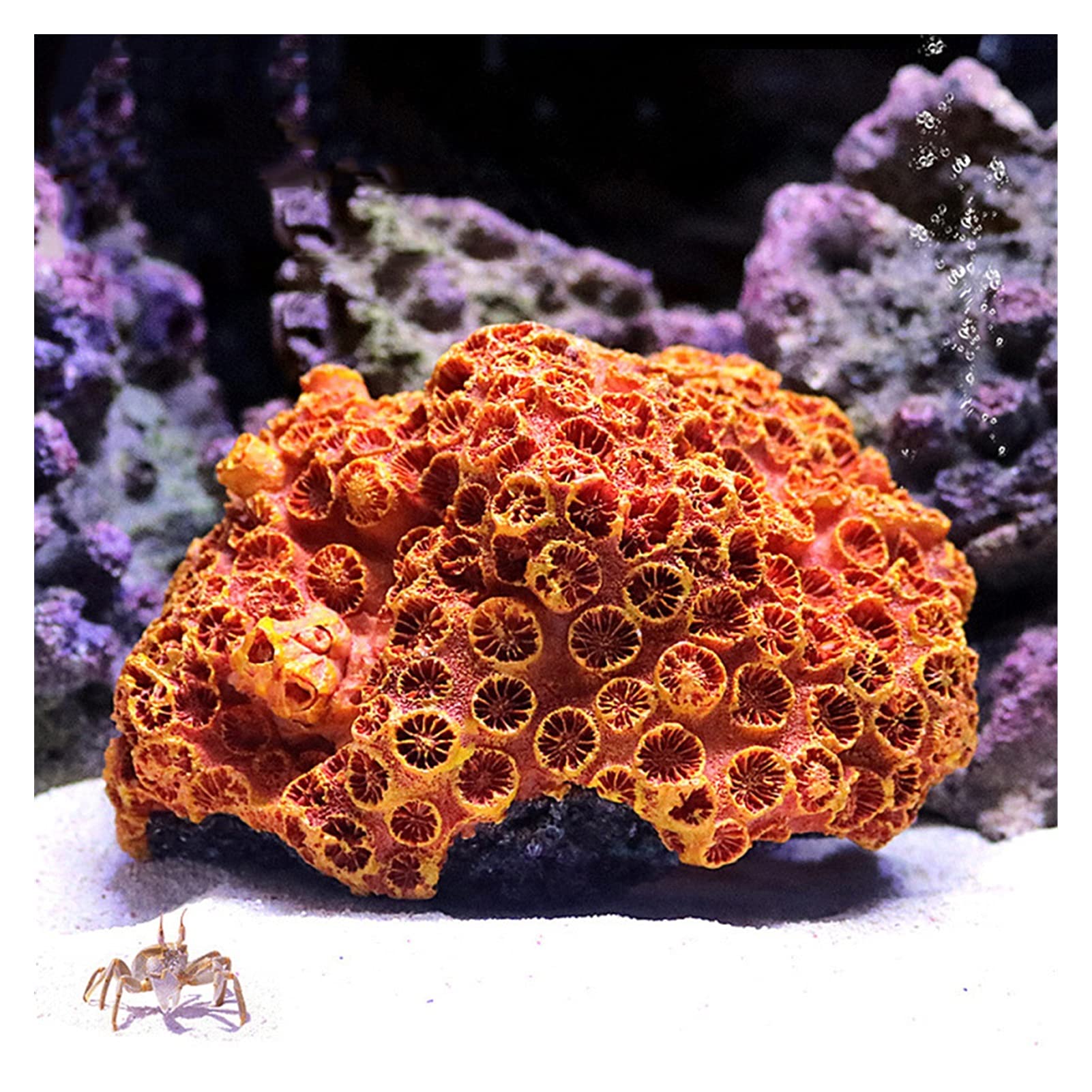 1 PC Simulación Falso Arrecife de Coral Girasol Planta Artificial Acuario Ornamento Resina Peces Tanque de jardinería decoración