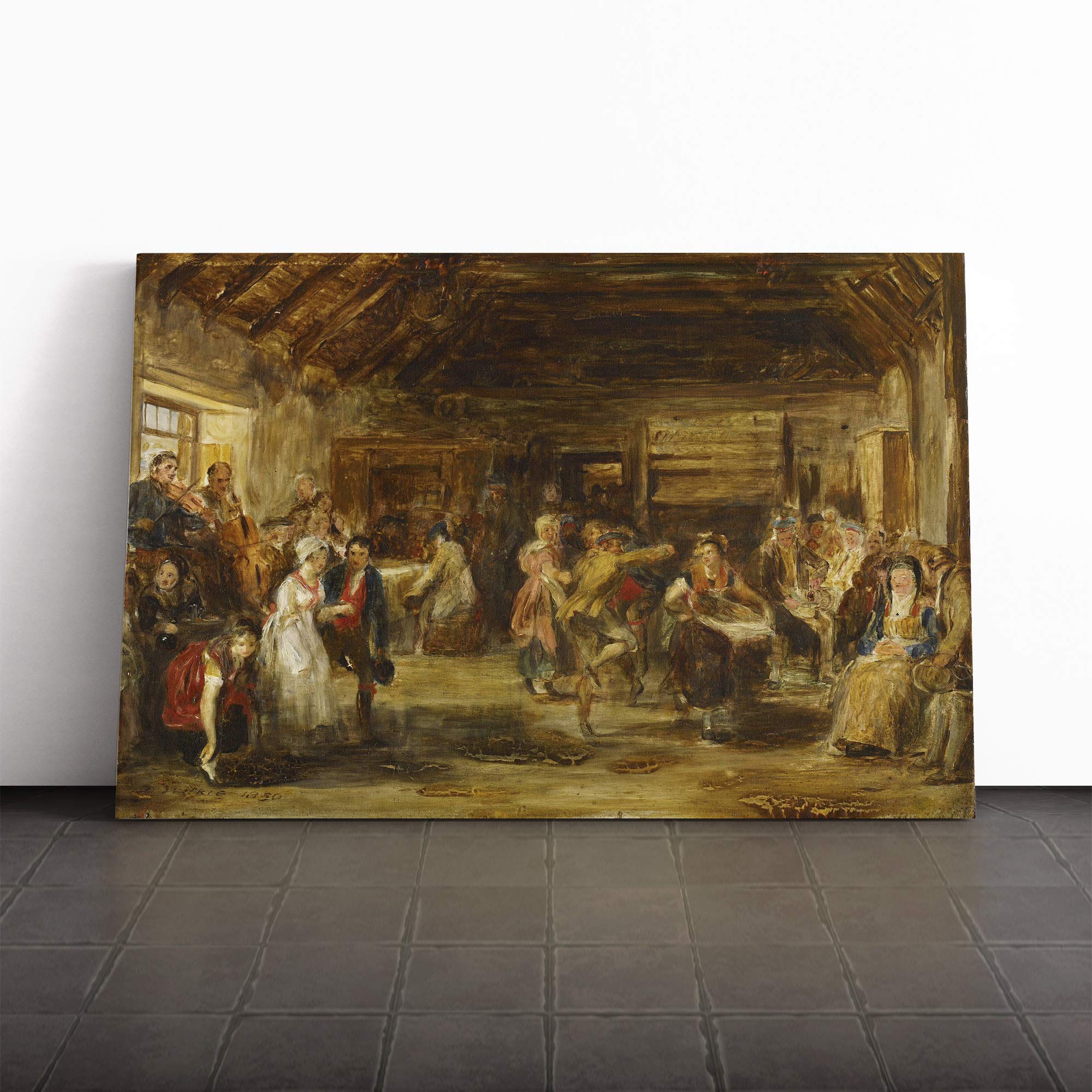 David Wilkie The Penny Wedding Canvas Print | Gallery Wrapped 30mm Frame Wall Art | 24x16 inches | Ready to Hang | Modern Picture | Living Room Bedroom Lounge Office