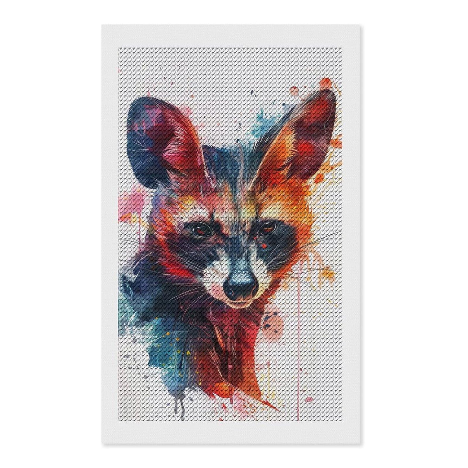Junmoney Bandicoot Diamond Painting Set 12"x20", Sparkling Round Gems, Decorate Your Room, Fun Craft Experience, Modern Decor