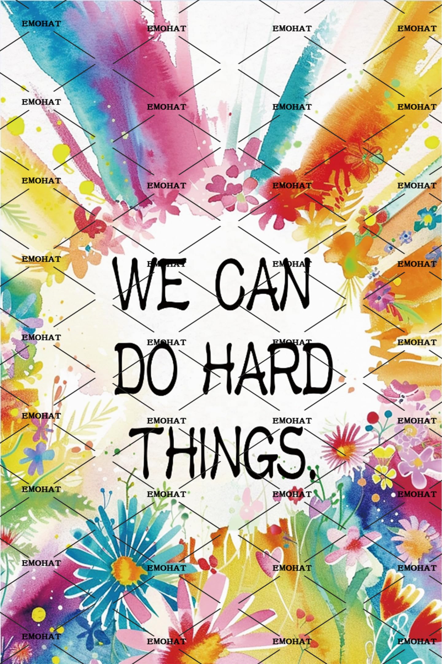 We Can Do Hard Things Motivational Tin Sign, 8x12 Inch