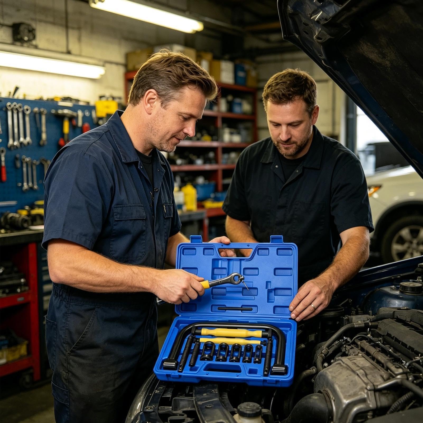 Kit di per riparazione auto con molla valvola | Piccolo motore valvola molla compressore strumento per pick-up moto veicoli rimorchio RV berlina
