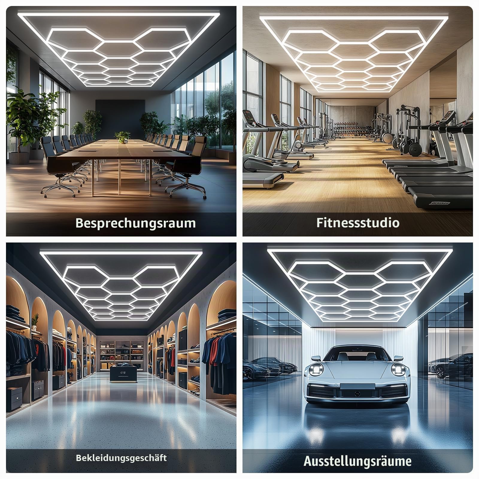 Hexagon LED Garage Light,6500K Hexagon 14pack