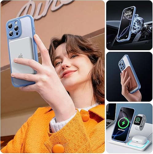 Miniatura 271 de TOCOL Funda magnética para iPhone 15 Pro Max, protección completa mejorada de la cámara, compatible con Magsafe, protección contra caídas, funda