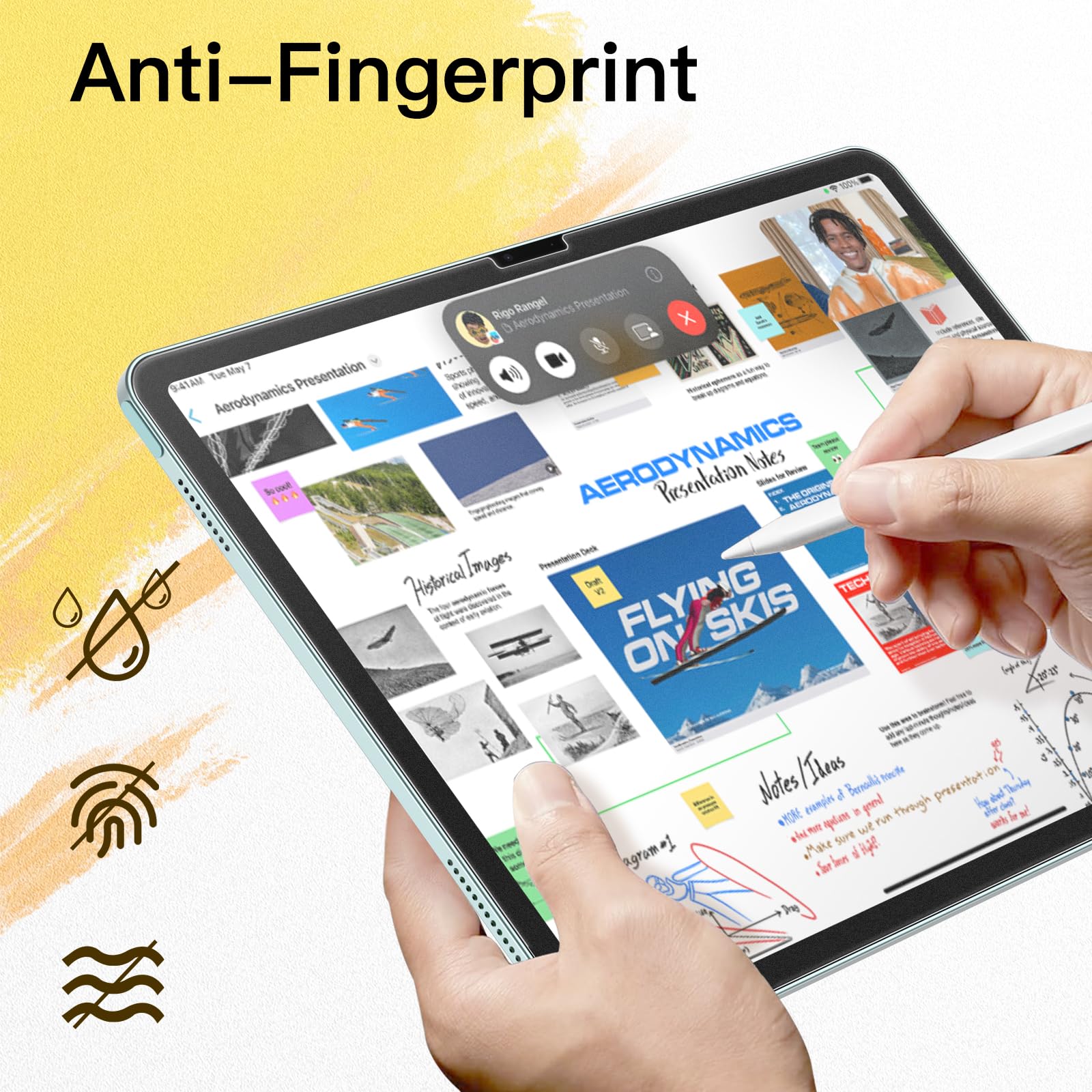 JETech Carta Pellicola Protettiva per iPad Air 11 Pollici M4/M3/M2, Antiriflesso, Opaca PET Film, Pacco da 1
