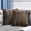NianEr 26x26 Inch Velvet Throw Pillow Covers, Set Of 2 - Dark Purple Luxury Decorative Couch Pillows