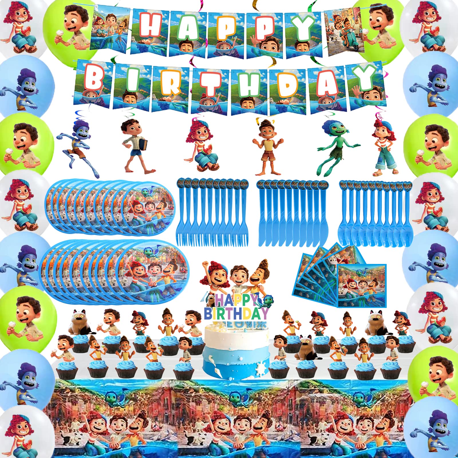 Buy Luca Birthday Party Supplies 135pcs Luca Birthday Decorations for