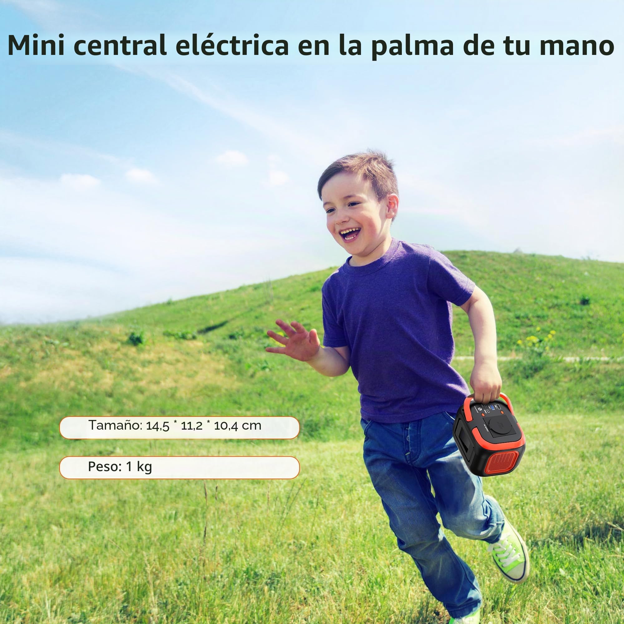 SinKeu Powerstation portátil de 97 WH, 26400 mAh, Mini generador con Enchufe de 120 W 230 V CA, 12 V CC, Puertos USB para teléfono móvil portátil, batería para Camping, Viajes, Emergencia (sin Panel
