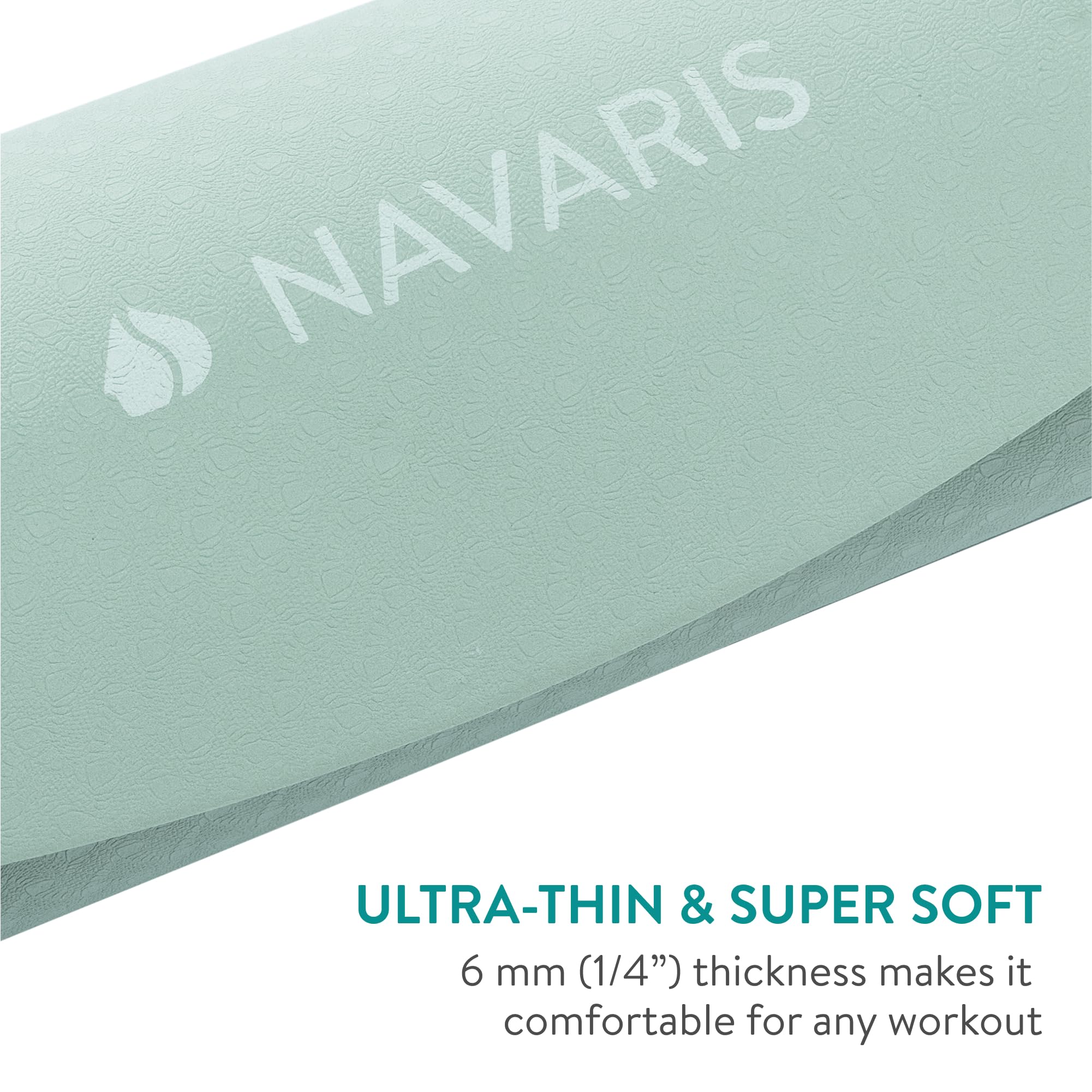 Navaris Esterilla de Yoga Redonda - Alfombrilla Antideslizante de Meditación, Ejercicio, Deporte - Colchoneta 120 cm de Diámetro