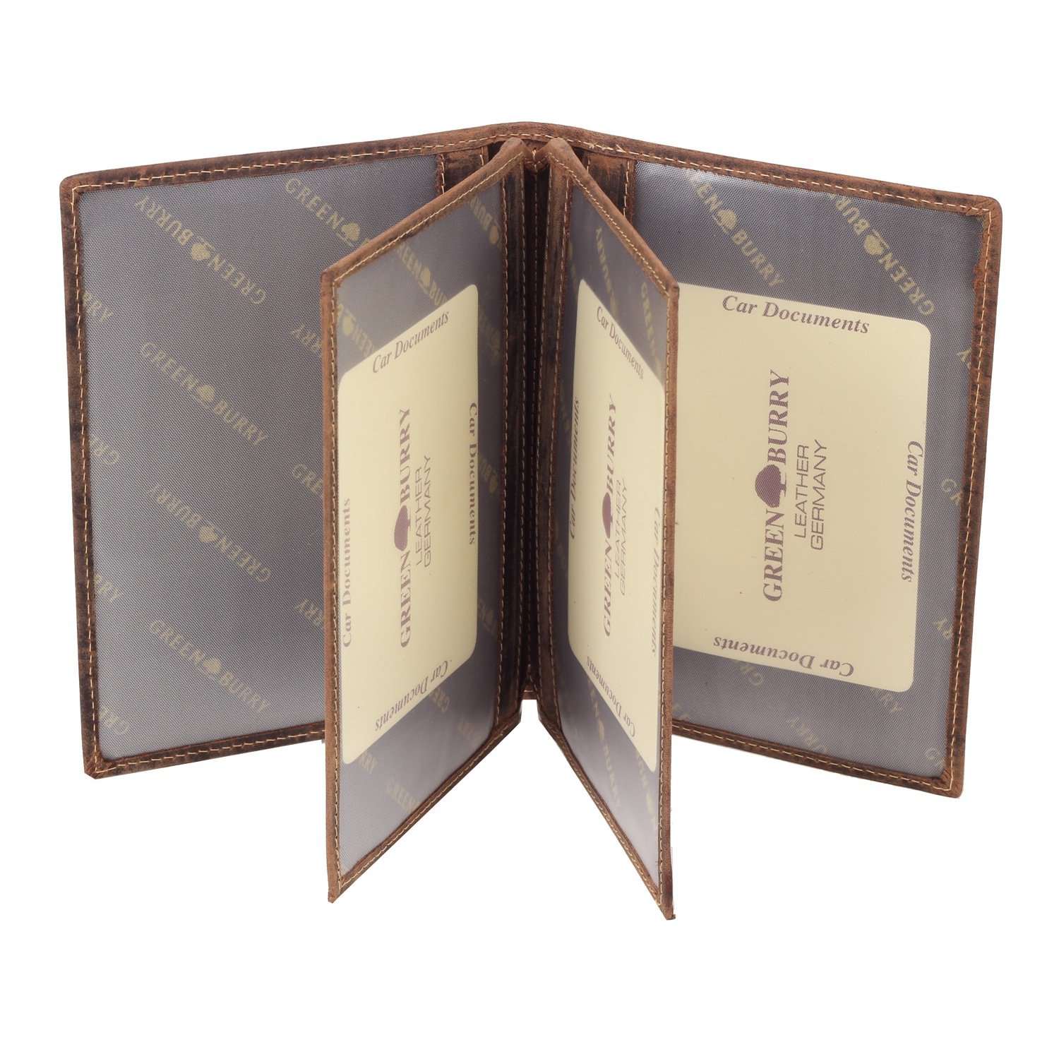 Greenburry Vintage , Leder , Mappe 328 B, Braun, Einheitsgröße