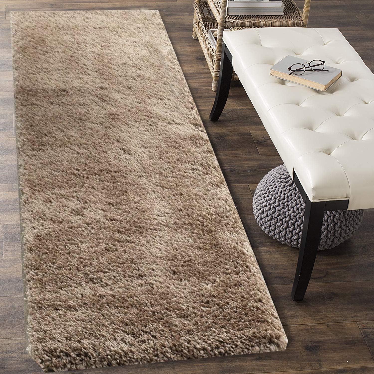 Design Polyester Shaggy Bedside Runner, Soft Rug for Bedroom Living Room Kitchen,Mouse Size 1.5x3 feet-image-35
