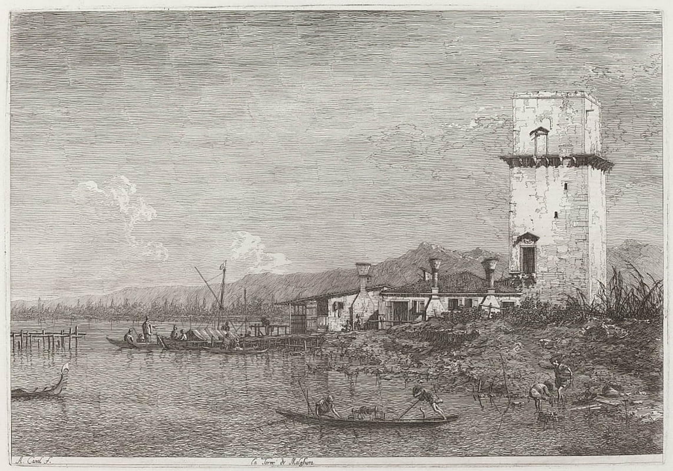 Artxlxxbn No Frame Famous Painting Art Wall Decor Abstract Art Picture The Tower Of Malghera By Canaletto Animal Pictures For Home Decor 60X90cm