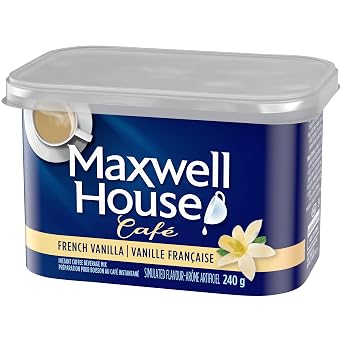 Maxwell House Cafe, French Vanilla, Instant Coffee, 240g/8.5oz., (Imported from Canada)