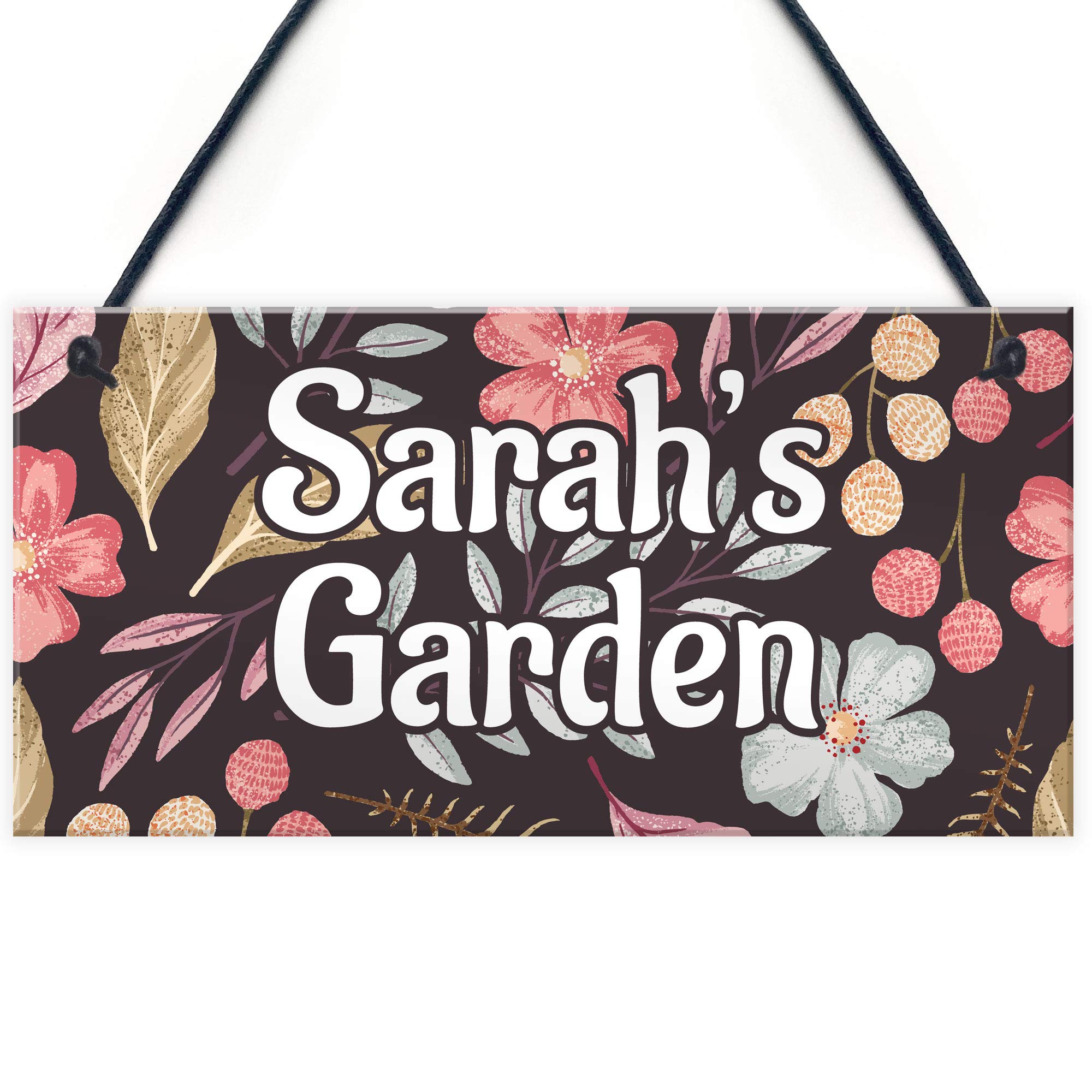 Red Ocean Personalised Garden Sign Gift For Her Birthday Gifts For Mum Nan Novelty Gardener Gifts