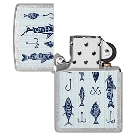 Zippo Off The Hook Design Street Chrome Pocket Lighter