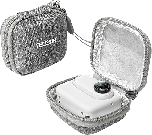 TELESIN Funda pequeña mini para Insta360 GO3 Go2 DJI Osmo Action 4 Action 3 Camera, funda protectora de transporte también compatible con GOPRO Hero