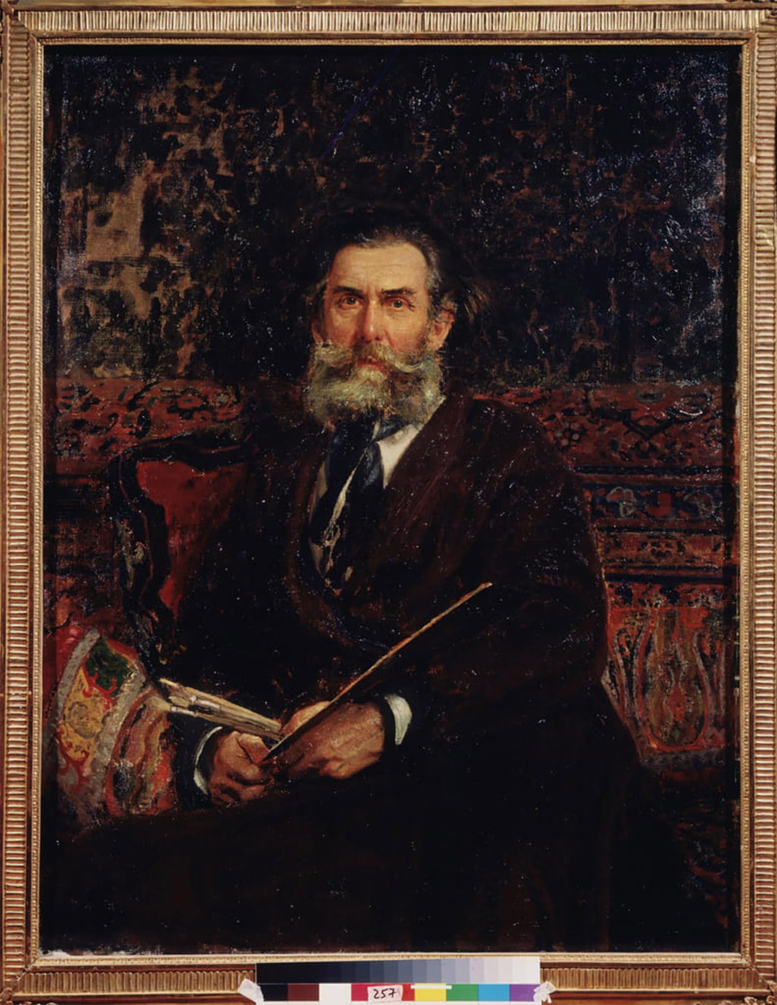 ARTXLXXBN Famous Painting Canvas Artwork Graffiti Print Portrait of the Painter Alexei Bogolyubov by Ilya Efimovich Repin Portrait Canvas Image for Home Decor 60x90cm