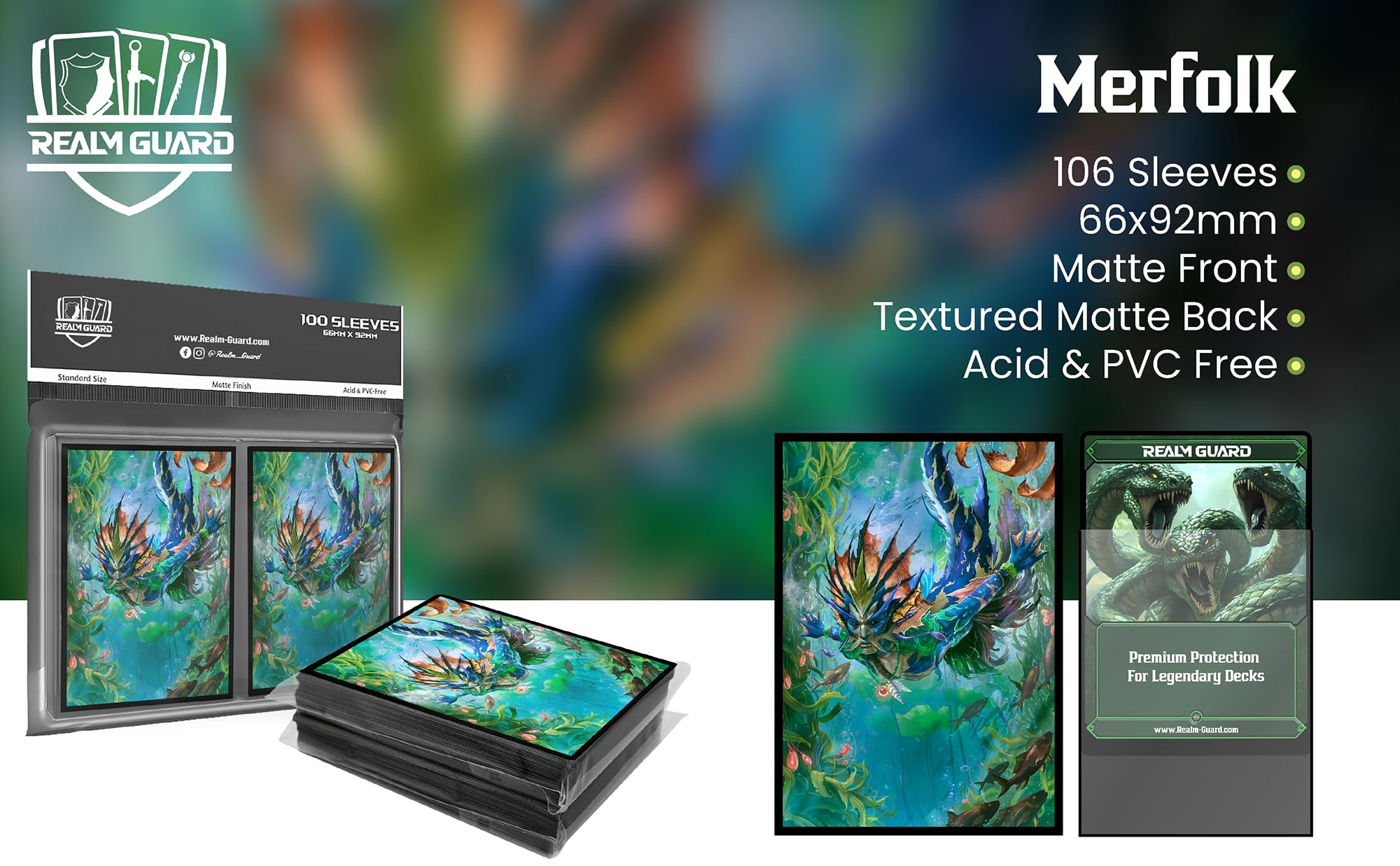 merfolk card sleeves Amazon.com: Realm Guard