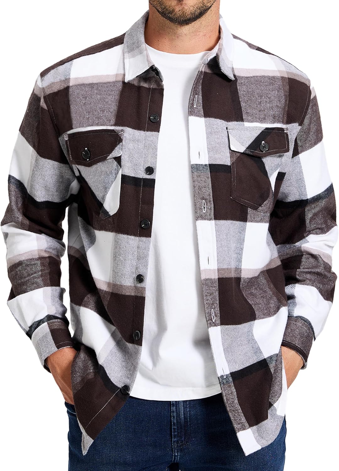 MAGNIVIT Males’s Flannel Shirts Lengthy Sleeve Button Down Fleece Cotton Ja… MAGNIVIT Males’s Flannel Shirts Lengthy Sleeve Button Down Fleece Cotton Ja…