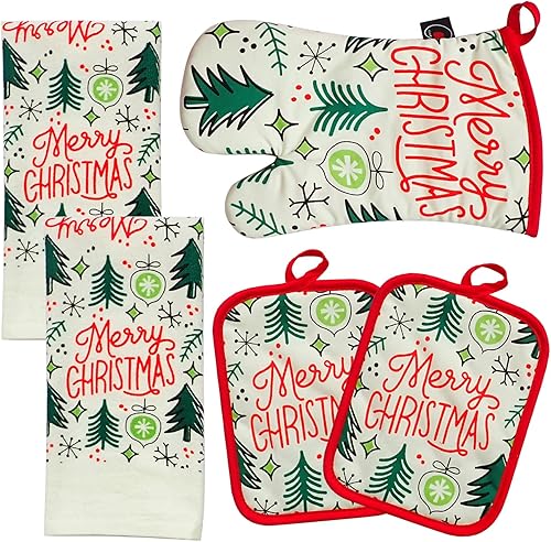 Miniatura 10 de Juego de manoplas de horno y agarraderas para platos, 100% algodón, perfecto para regalo, hornear y cocinar todos los días, duradero, resistente al