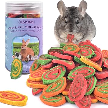 KATUMO Rabbit Toys, 220g / 7.7oz Rabbit Treats Bunny Chews Guinea Pig Molar Treats for Bunny, Hamster, Chinchilla, Gerbil, Other Small Rodents