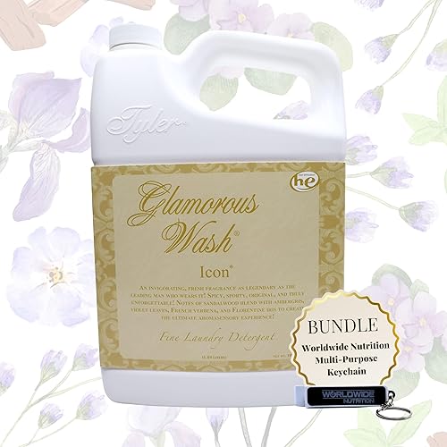 Worldwide Nutrition Paquete Tyler Candle Company Glamorous Wash Icon Scent Detergente líquido para ropa Detergente líquido de lujo para ropa