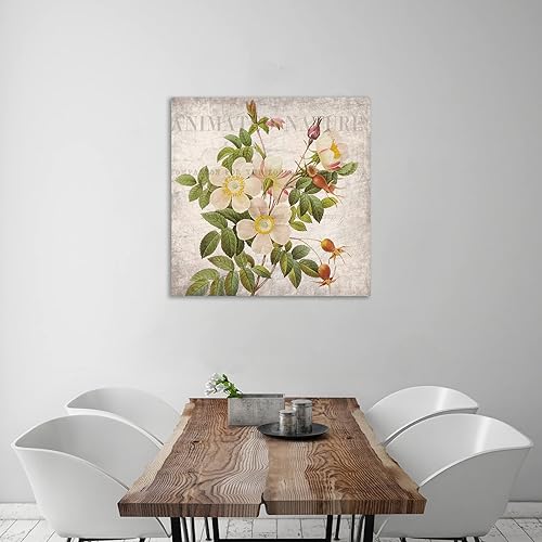 Miniatura 2 de Jaxson Rea "Vintage Floral 1" Gallery Wrapped Canvas by Kimberly Allen, 24" x 24"