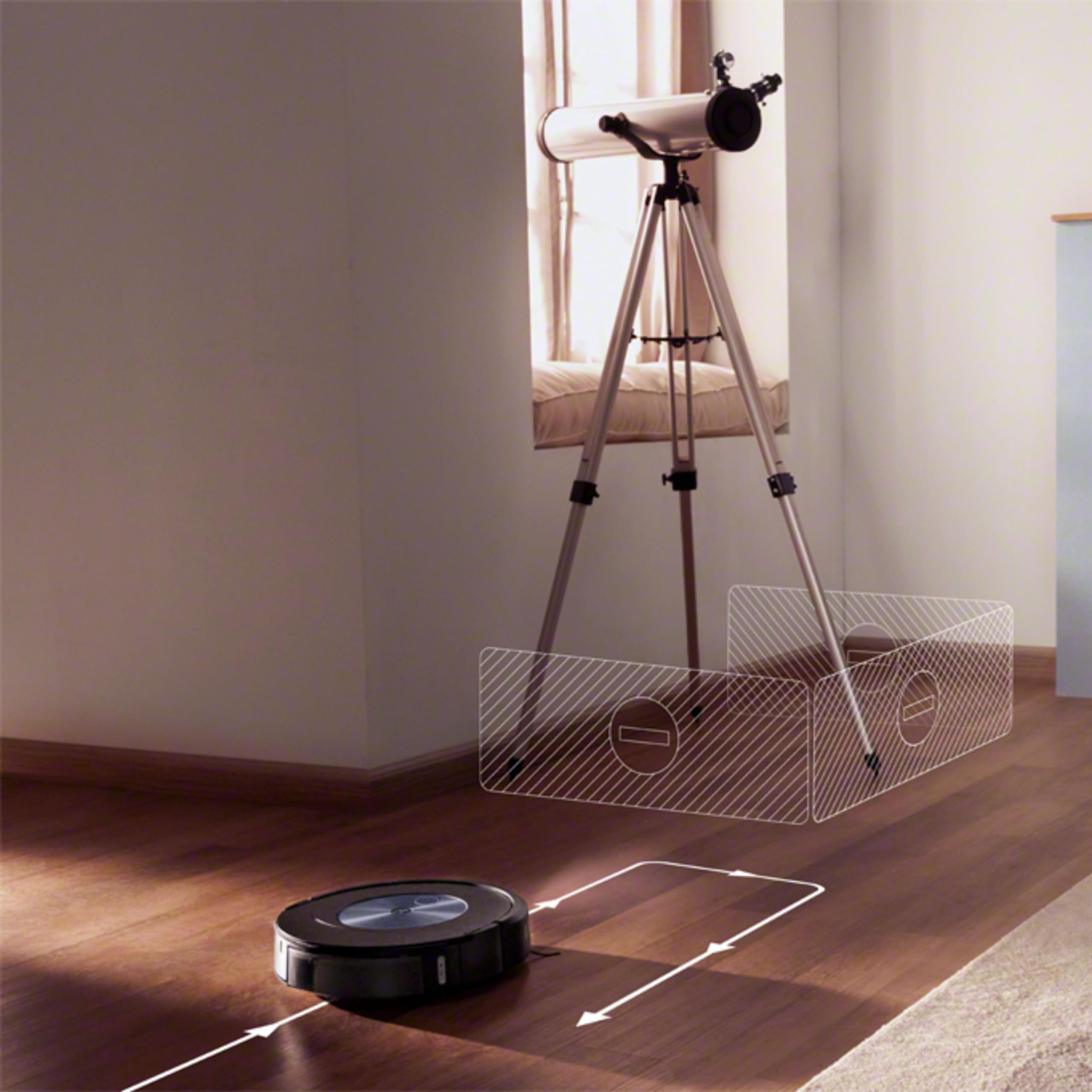 Irobot Roomba Combo J7+ Robot odkurzający z łącznością Wi-Fi z funkcją automatycznego usuwania brudu i zasysaniem podnoszącym oraz 2 gumowymi szczotkami głównymi do wszystkich powierzchni
