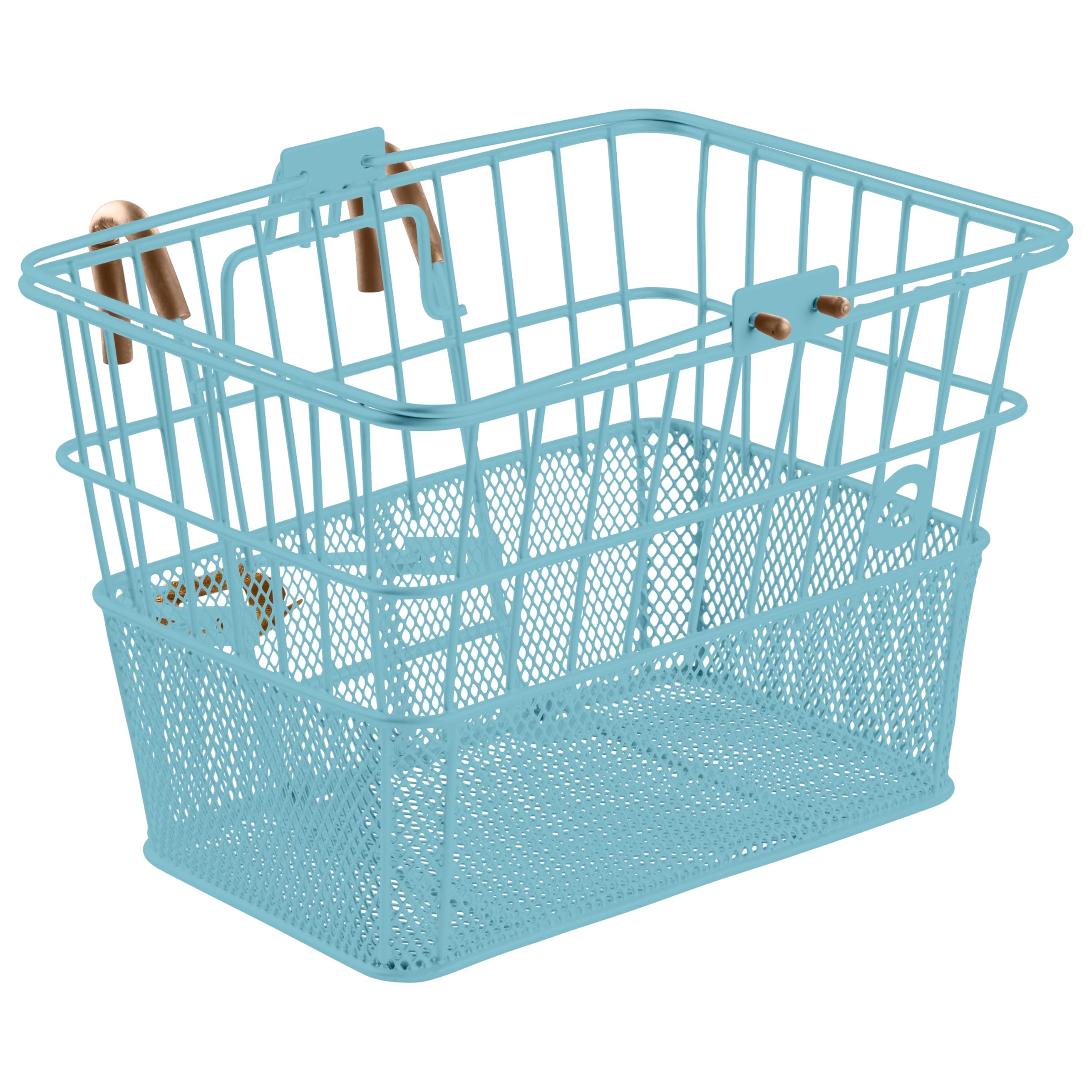 Retrospec Apollo Detachable Front Bike Basket Steel Half-Mesh with Integrated Detachable Hooks and Built-In Handle, Easy Assembly and Portability for