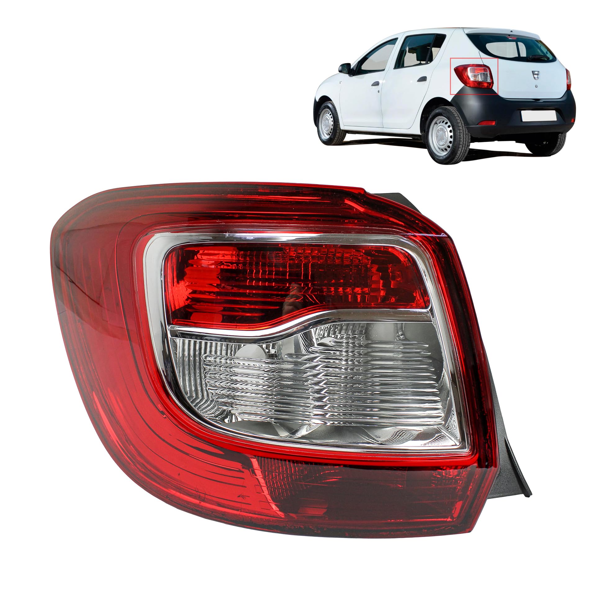 Generisch Luci posteriori adatte per Dacia Sandero 2013 – 2016 fanale posteriore sinistro con controllo elettrico 265554085R