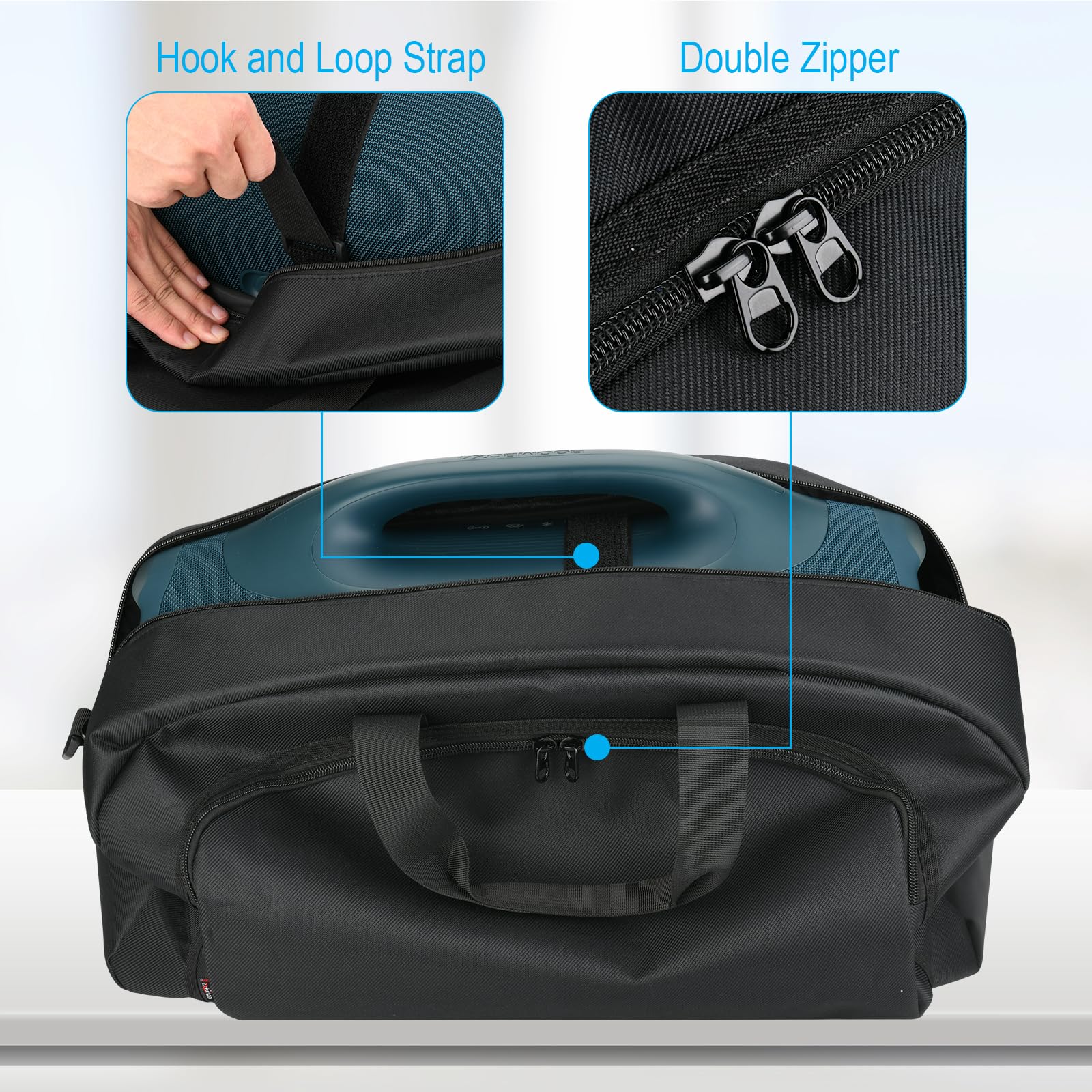 Reise-Tragerucksack für JBL Boombox 4/3/2, Tragetasche mit Schultergurt und Tragegurt, tragbare Tragetasche mit Zubehörtasche