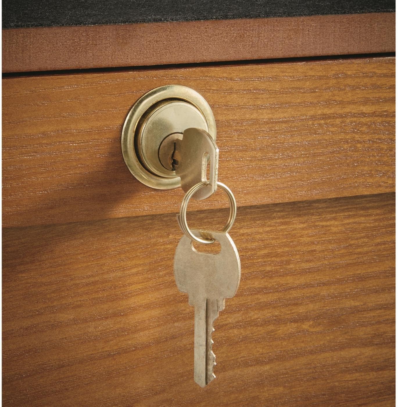 CASTLECREEK 4 Drawer Organizer, Lockable Storage Drawers, Chest of Drawers, Storage Chest Oak