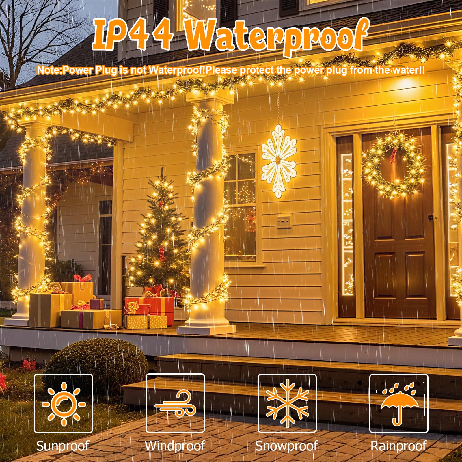 Lincentra 40M 400 LED Fairy Lights Plug in, 8 Modes Timer Christmas String Lights - Image 3