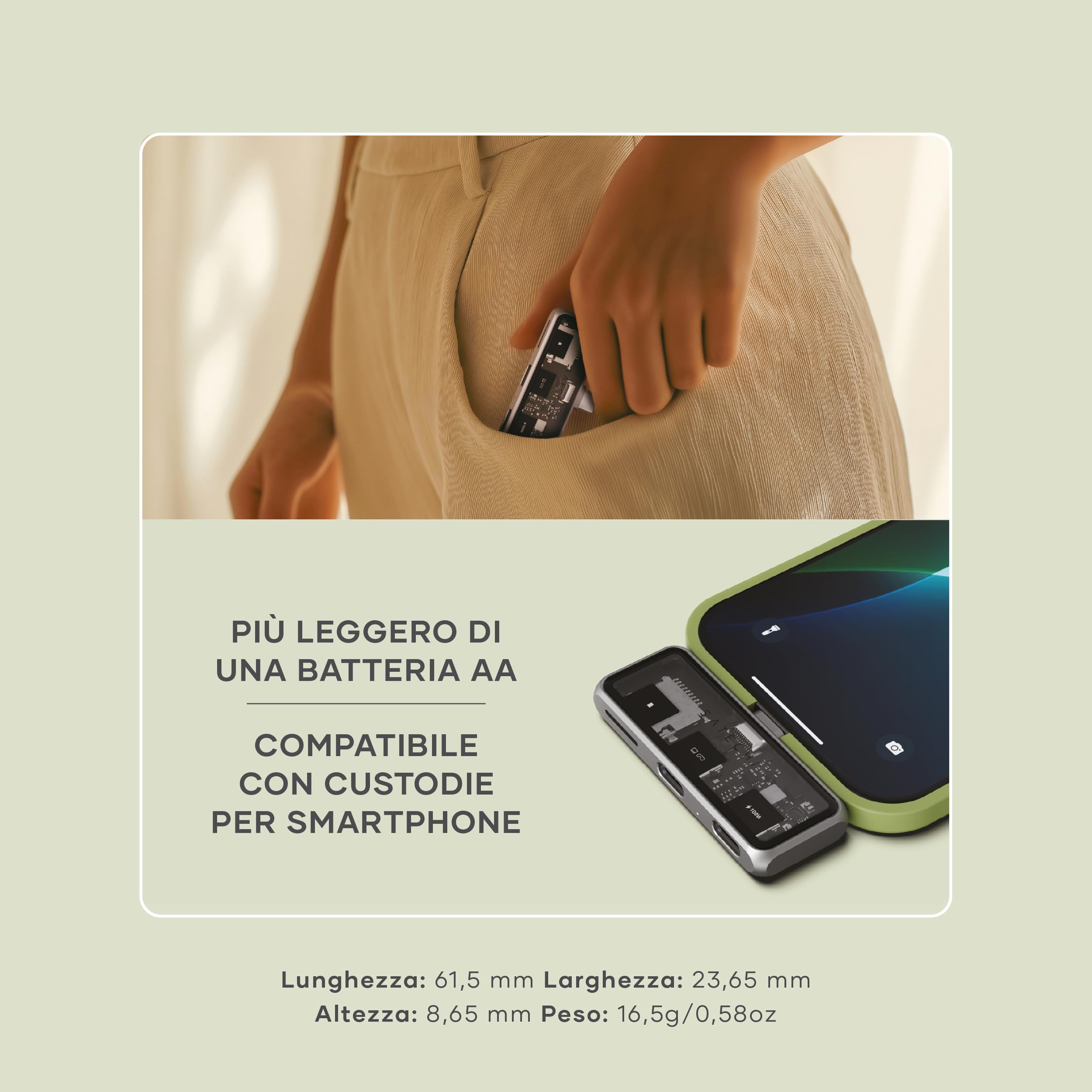 SATECHI Mobile Hub USB C 3 in 1 con Lettore MicroSD, HDMI, 100W, 10Gbps | Lettore di schede microSD, video 4K@60Hz, adattatore portatile per iPhone, iPad, Nintendo Switch e altro