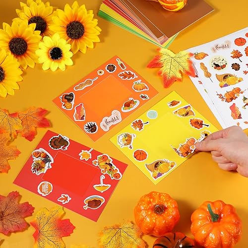 Miniatura 6 de Paquete de 24 marcos de fotos de otoño, kit de manualidades, marco de fotos de Acción de Gracias, kit de manualidades, marco de fotos de festival de